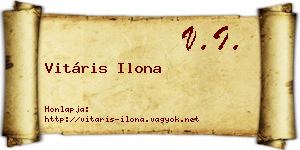 Vitáris Ilona névjegykártya