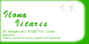 ilona vitaris business card